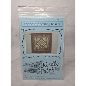 1986 Needle Patch Quilt Wallhanging Pattern Friendship Sewing Basket